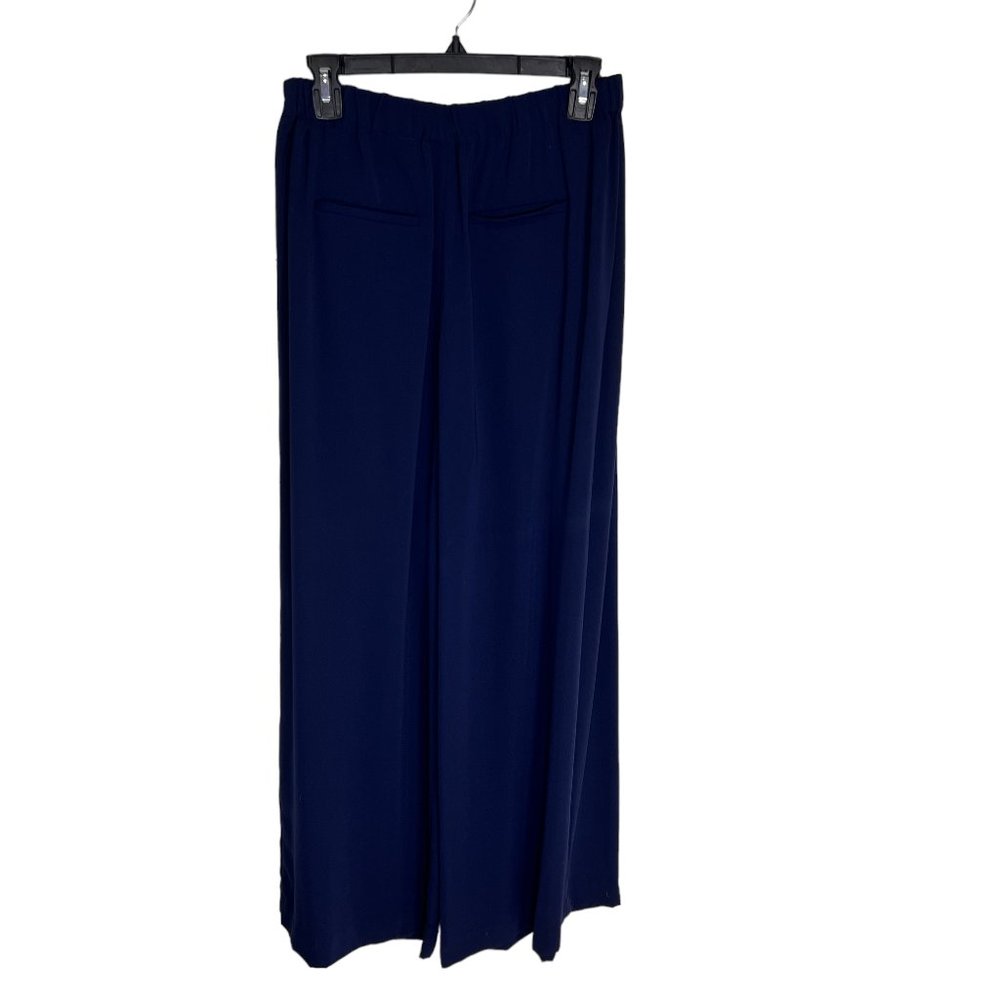 Antonio Melani Navy Pleated Palazzo Wide Leg Mirren Pant Size 6 - Picture 5 of 13